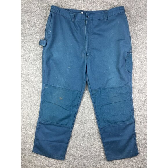 VNTG JD American Workwear Pants Men's 44x28 Blue Carpenter Utility Double Knee - Picture 1 of 8